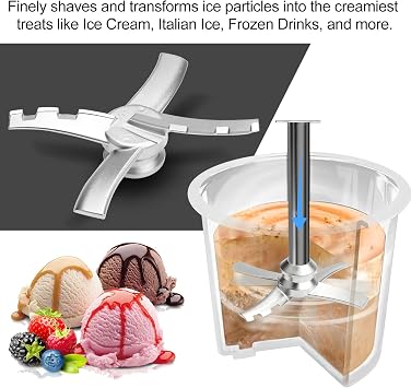 Blade Replacement for Ninja Creami Replacement Parts, Ninja Creami Blade Compatible with Deluxe NC300 Series Ice Cream Makers, Accessories for NC299AMZ NC300 NC301 NC201 NC101 ect.