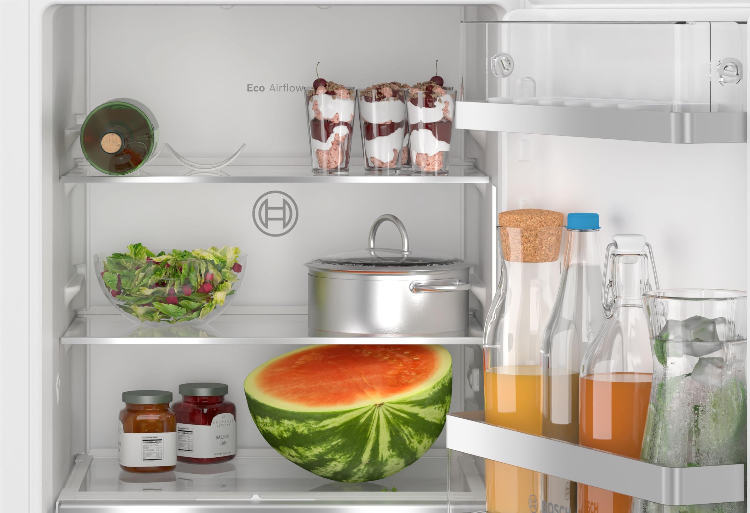 Bosch Serie 6 Einbau-Kühlschrank 87.4 x 55.8 cm 136 L SoftClose KIR21ADD1 | Made in Germany, extrem leise 28 dB, VitaFresh XXL Schublade für Obst und Gemüse, EcoAirflow, LED-Beleuchtung