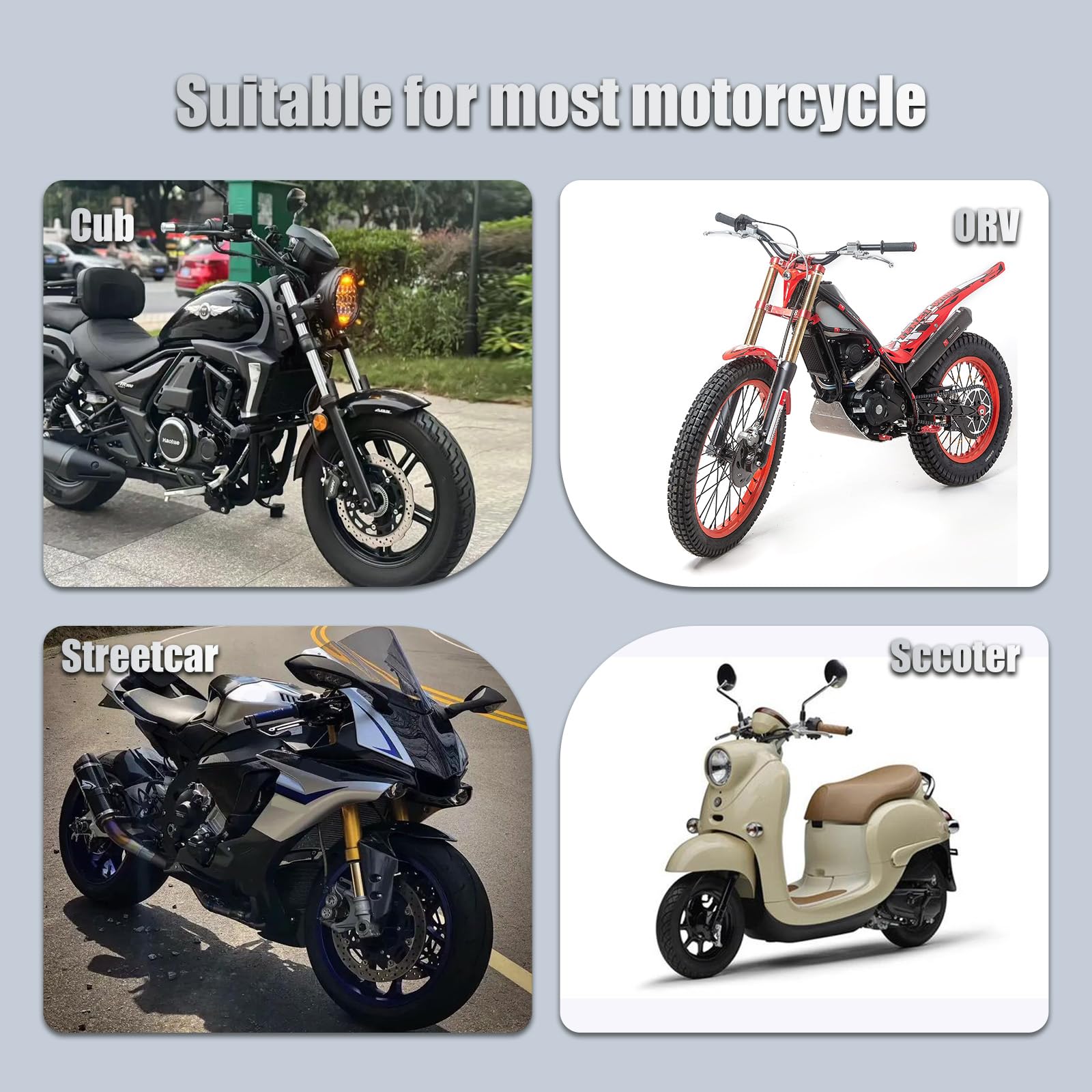 OBEST Sistema de Control de Presión de Neumáticos, Motocicleta TPMS con Aplicación, 2 Sensores Externos, Bluetooth 5.0, Inalámbrica y Detector de Temperatura, Compatible con iOS y Android