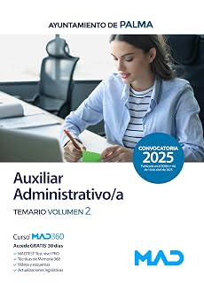 Auxiliar Administrativo/a del Ayuntamiento de Palma. Temario volumen 2