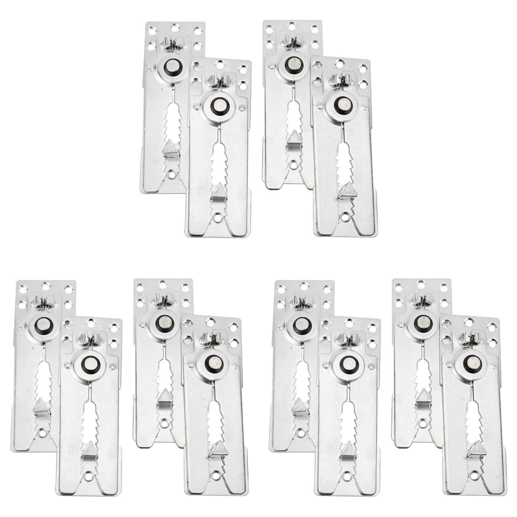 Jnchdghwa Silver 12X Sectional Sofa Connection With Snap Lock, Couch Clips Furniture Connector, Snap Connector Fastening