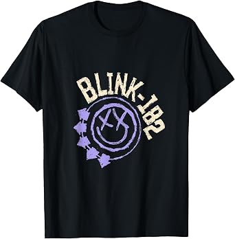 Official Blink-182 Purple Smiley Logo T-Shirt