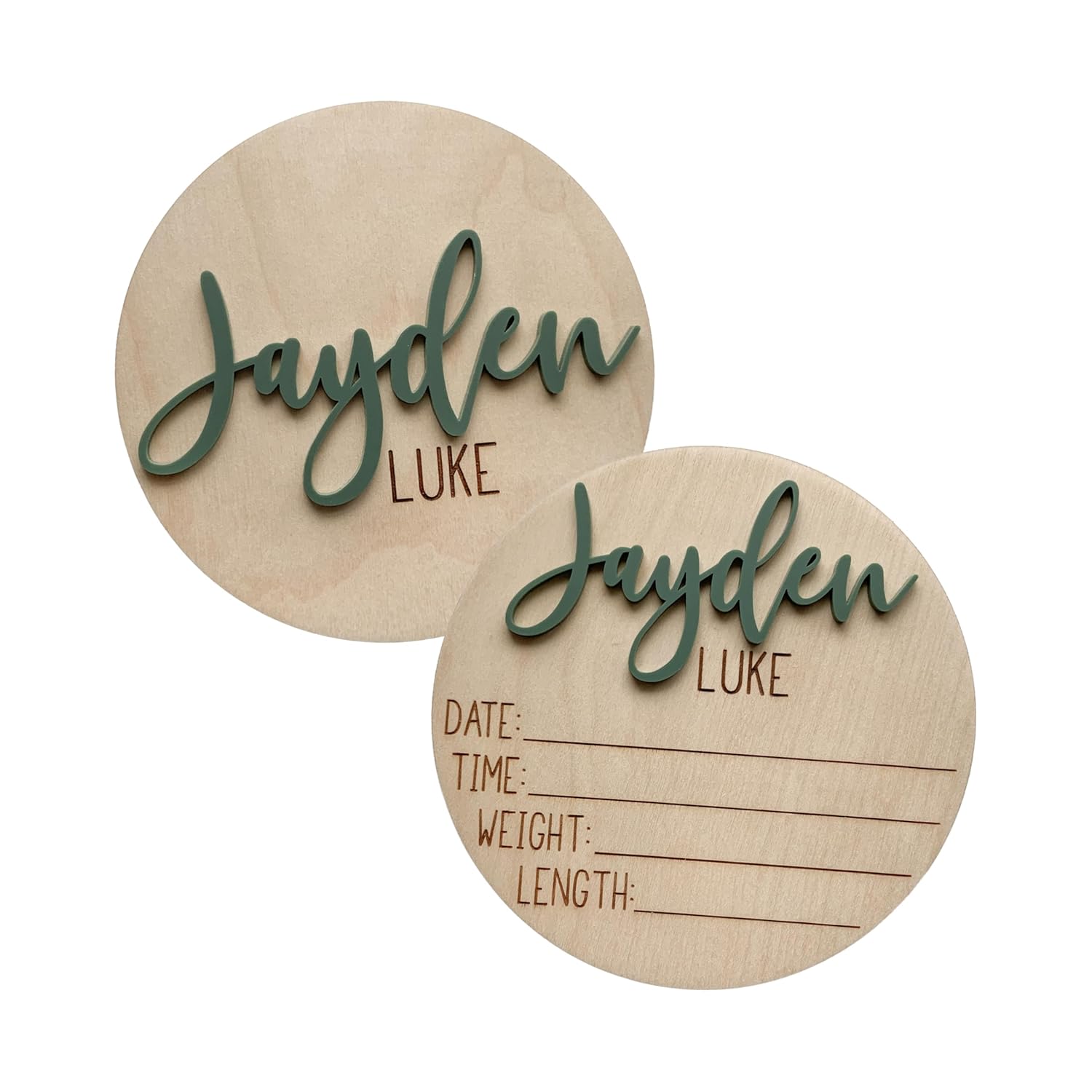 Double Sided Personalized Newborn Announcement Sign for Hospital, Baby Birth Announcement Sign, Newborn Photography Props, Announcement Sign for New Baby - Authentic Genuine Product