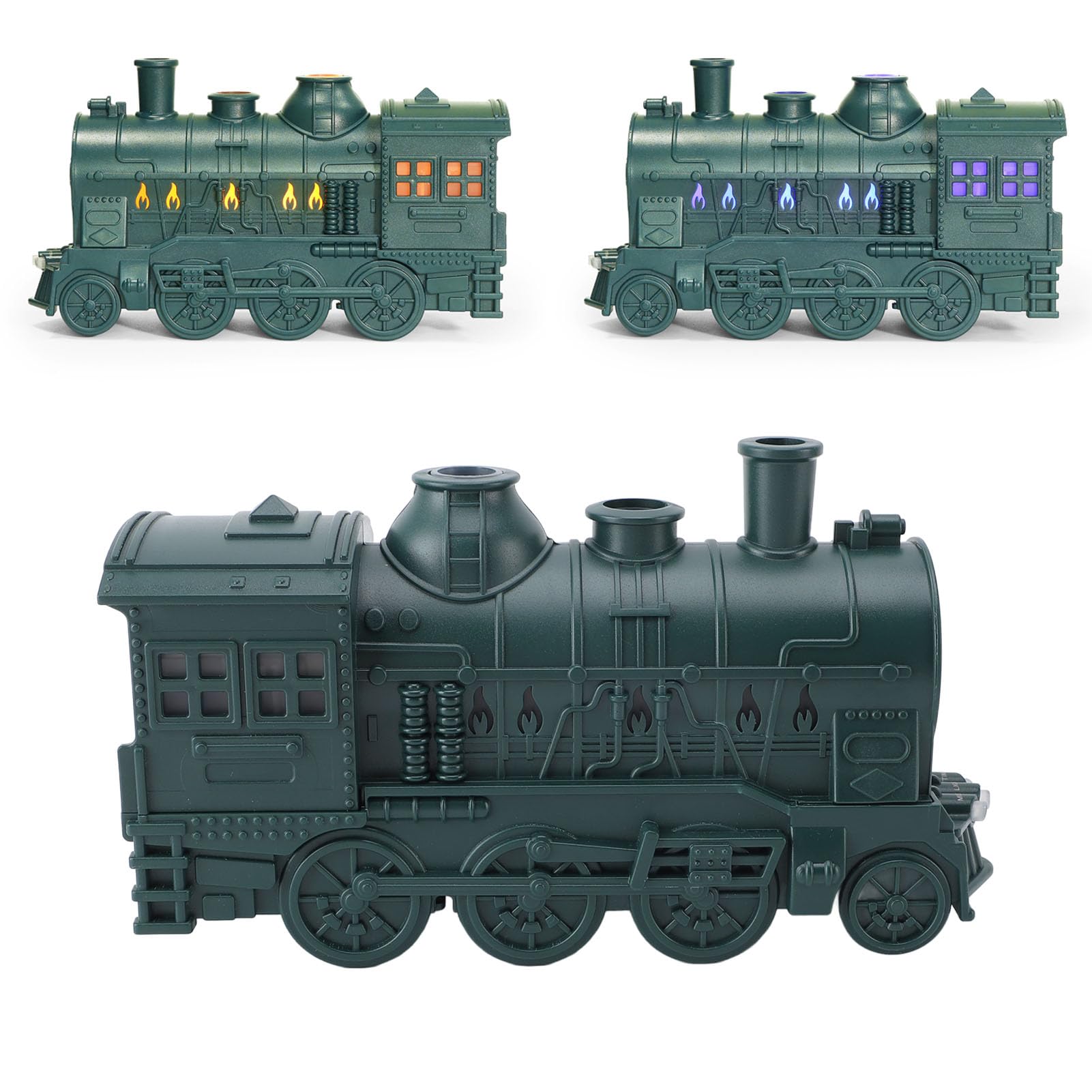 Diffusore per Treni, Diffusore Umidificatore per Treni da 300 Ml, Diffusore di Oli Essenziali, Umidificatore a Nebbia Fredda, per Ufficio in Camera da Letto (Spina europea)