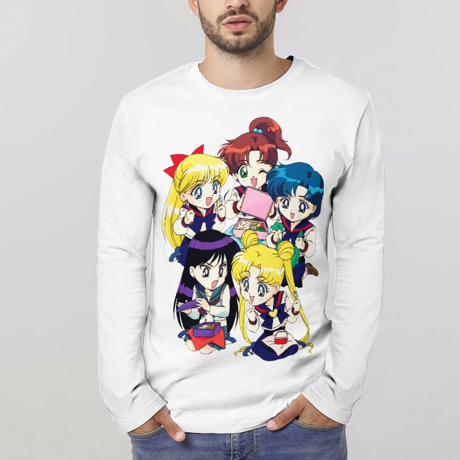 Amazon.co.jp: メンズ 長袖tシャツ 美少女戦士セーラームーン