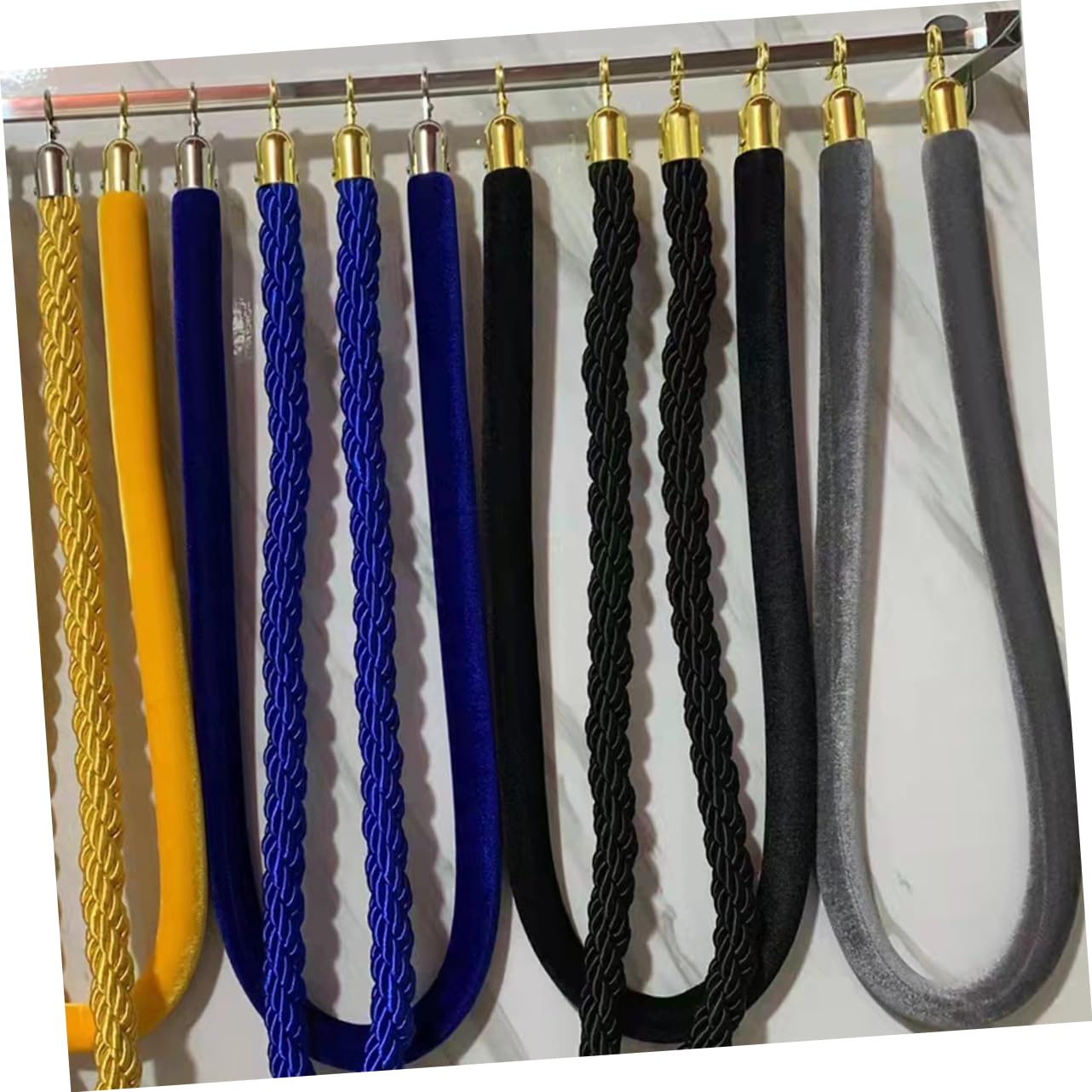 Unomor Rope End Connector Snap Hook Sturdy Metal Cord Lock Stopper Rope End Fastener