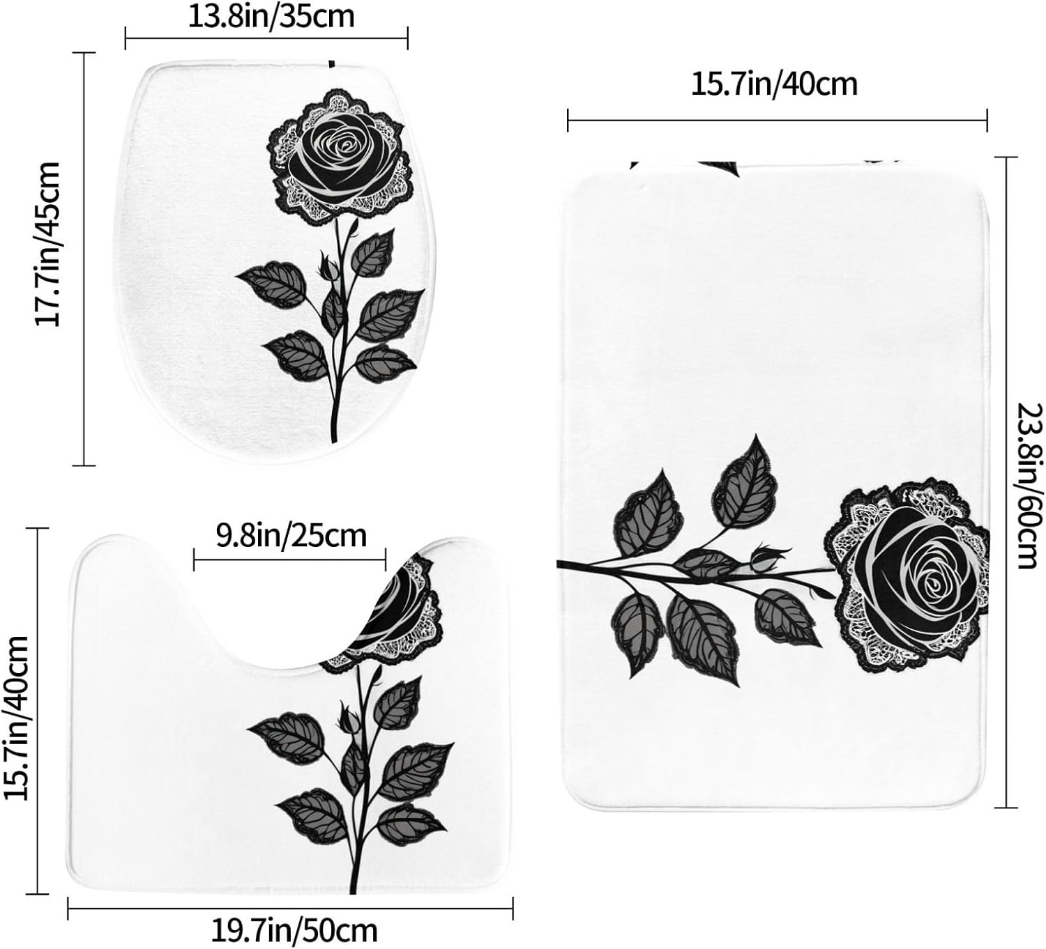 Lace Black Rose
