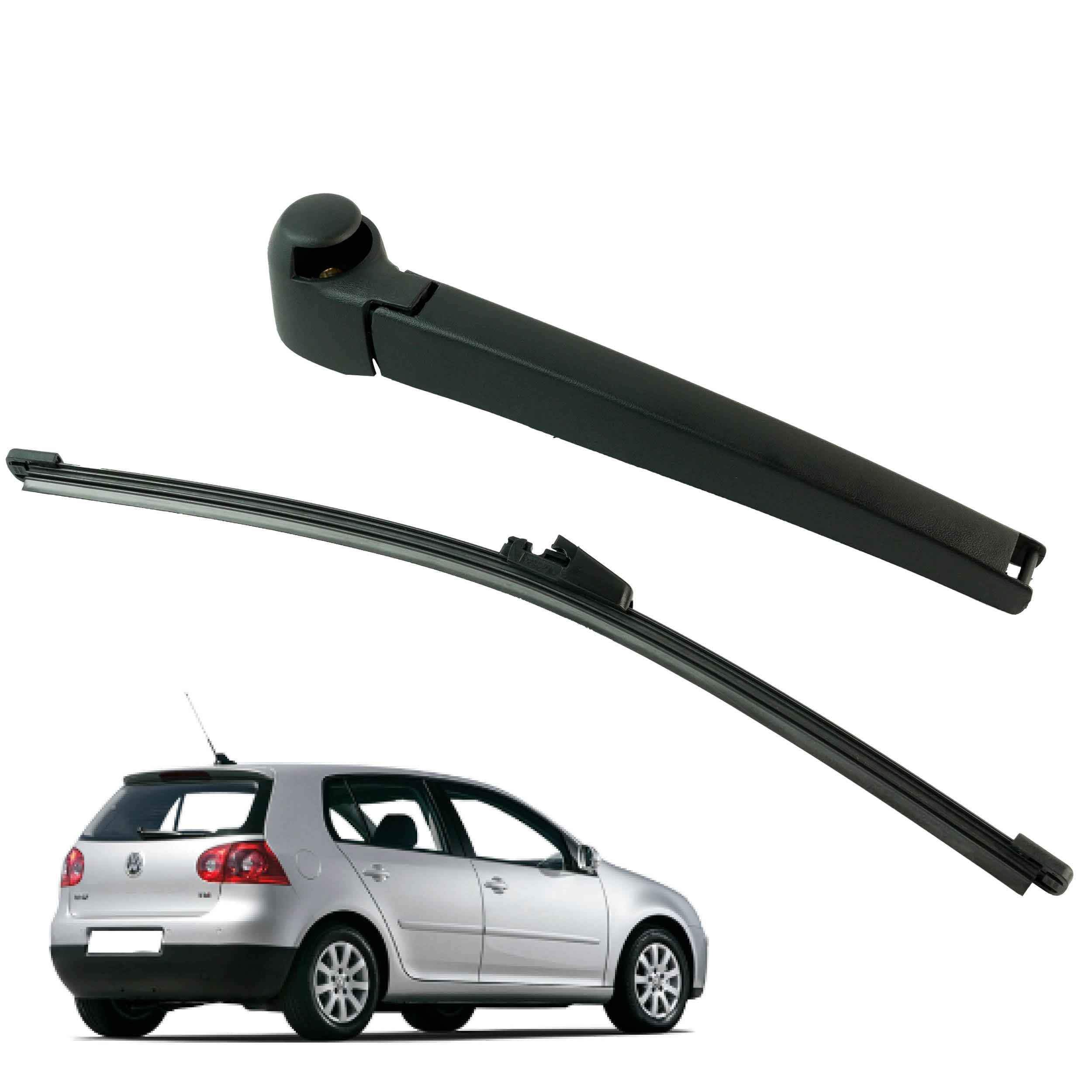 Brazo limpiaparabrisas trasero compatible para Golf 5 (2003-2009) CON ESCOBILLA TRASERA. 6Q6955707, 6Q6955707C