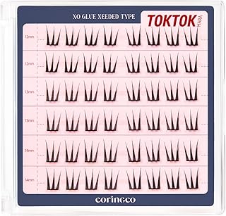 CORINGCO Pestañas postizas largas autoadhesiv...