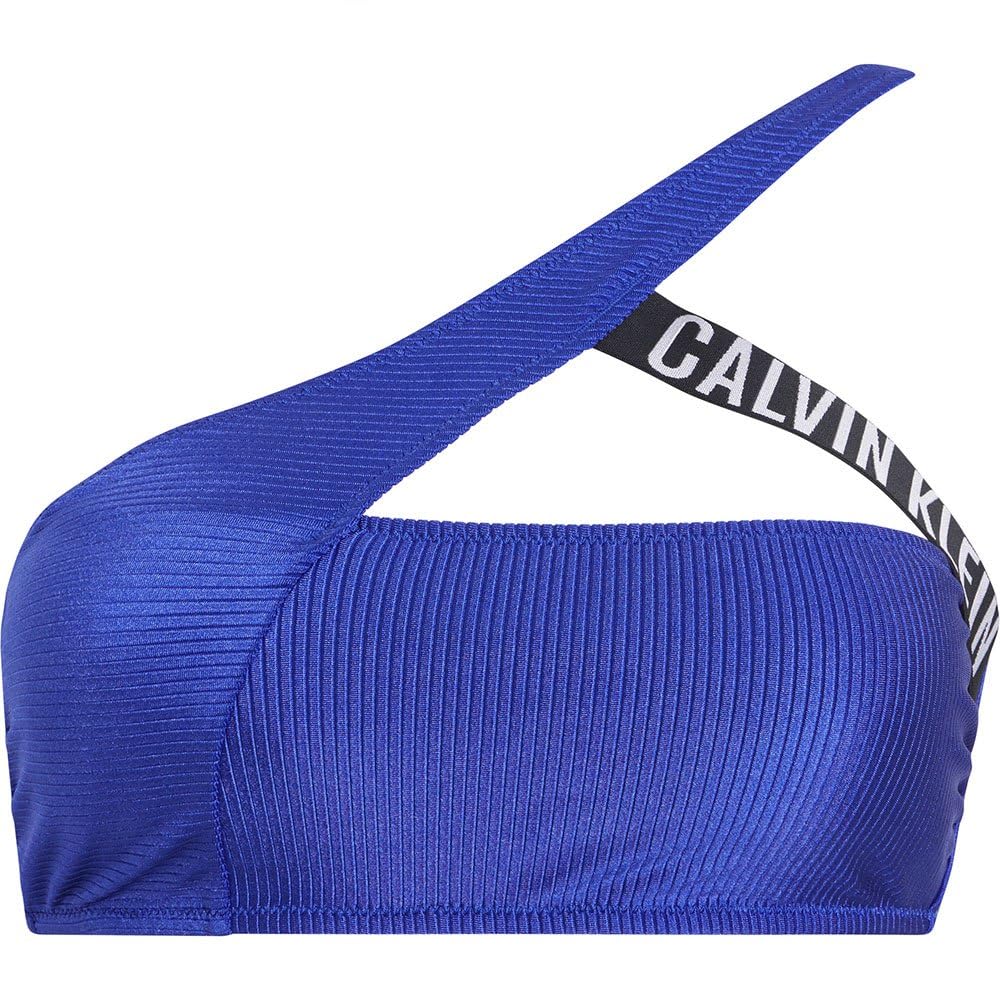 Calvin Klein Women's One Shoulder Bralette-Rp, Midnight Lagoon, L