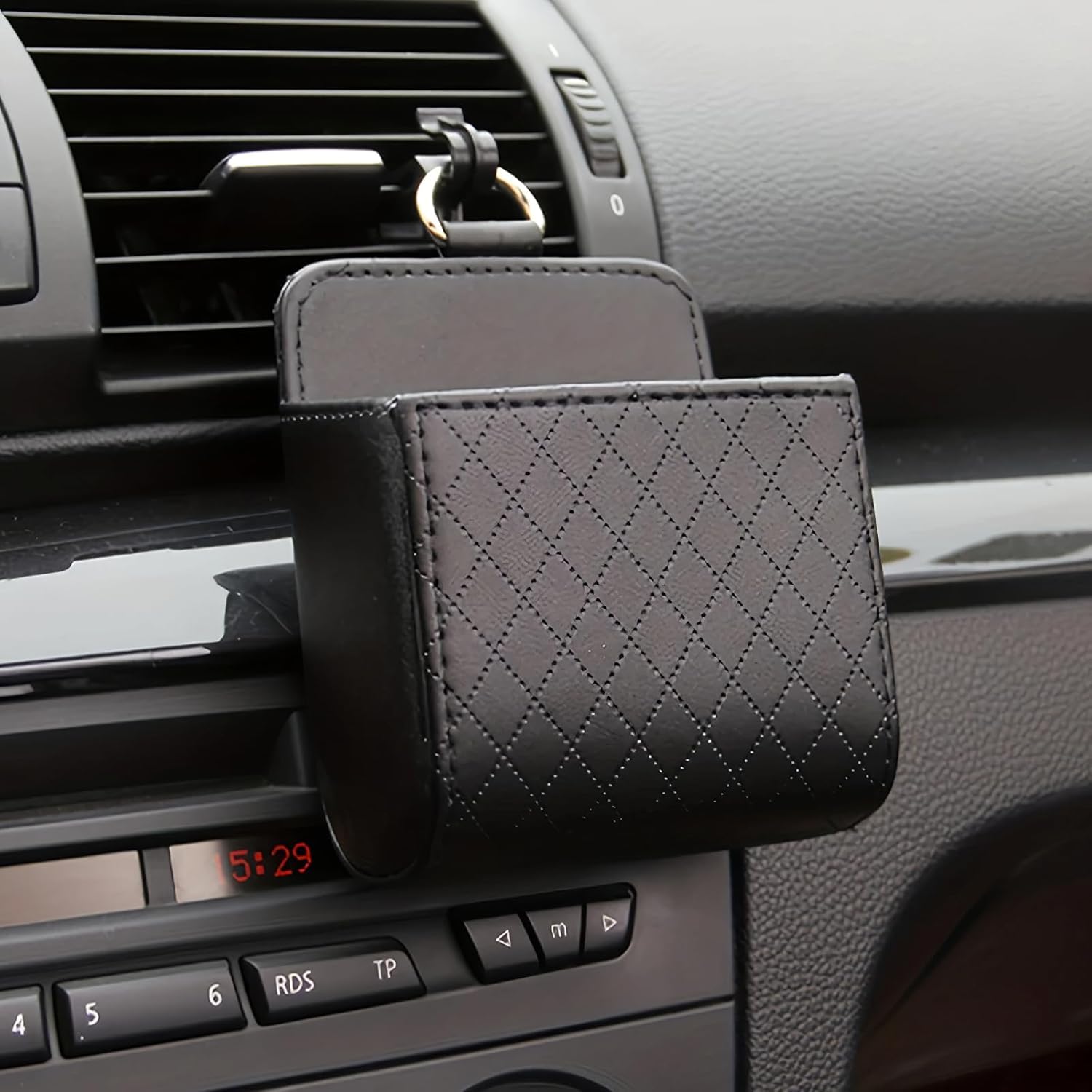 R-timer 2 Pcs Car Air Vent Organiser for Smart Forfour II/EQ fortwo/EQ fortwo Cabrio, Auto Interior Storage Pocket Stylish Hanging Mobile