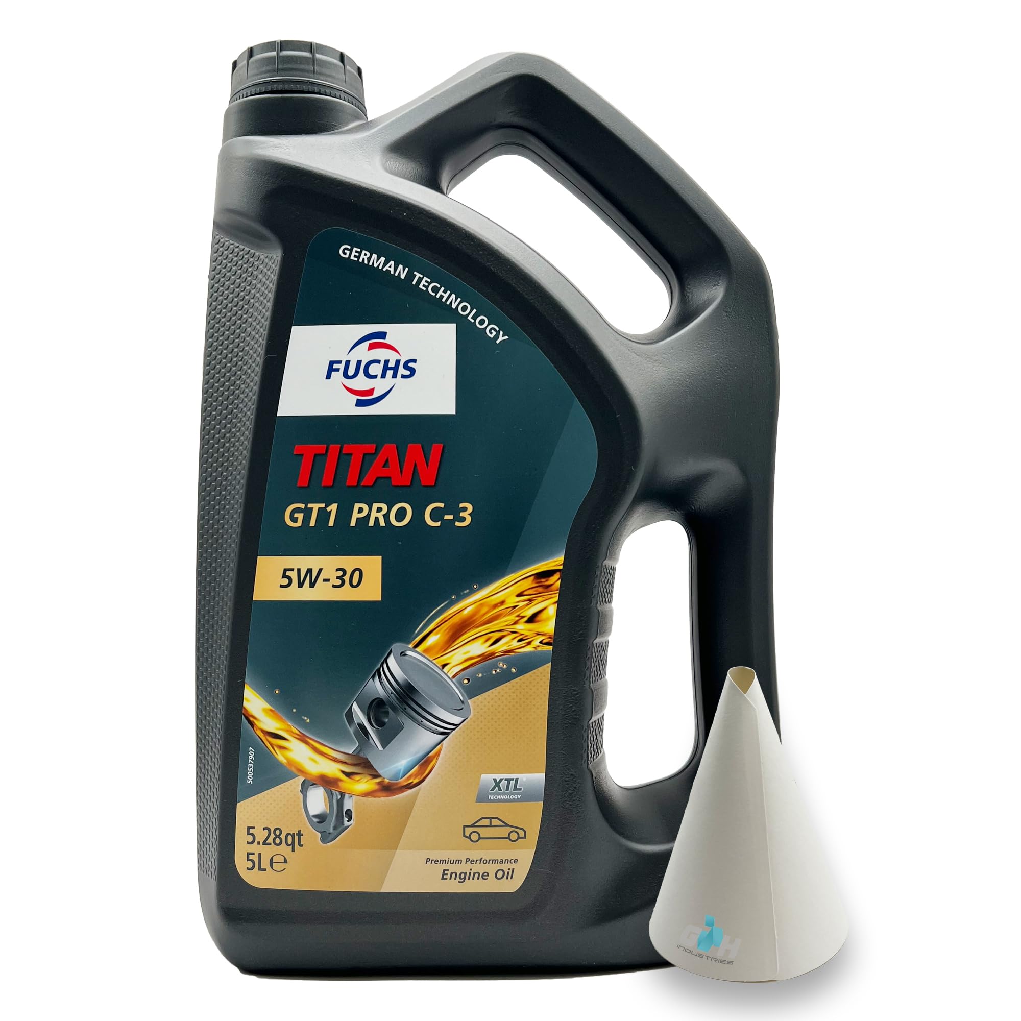 5 L Fuchs Titan GT1 Pro C-3 5W30 | passend für | VW 504 00 | VW507 00 | MB 229.51 | BMW LONGLIFE-04 | PORSCHE C30 | 5 Liter | Motoröl | Motorenöl |mit Trichter