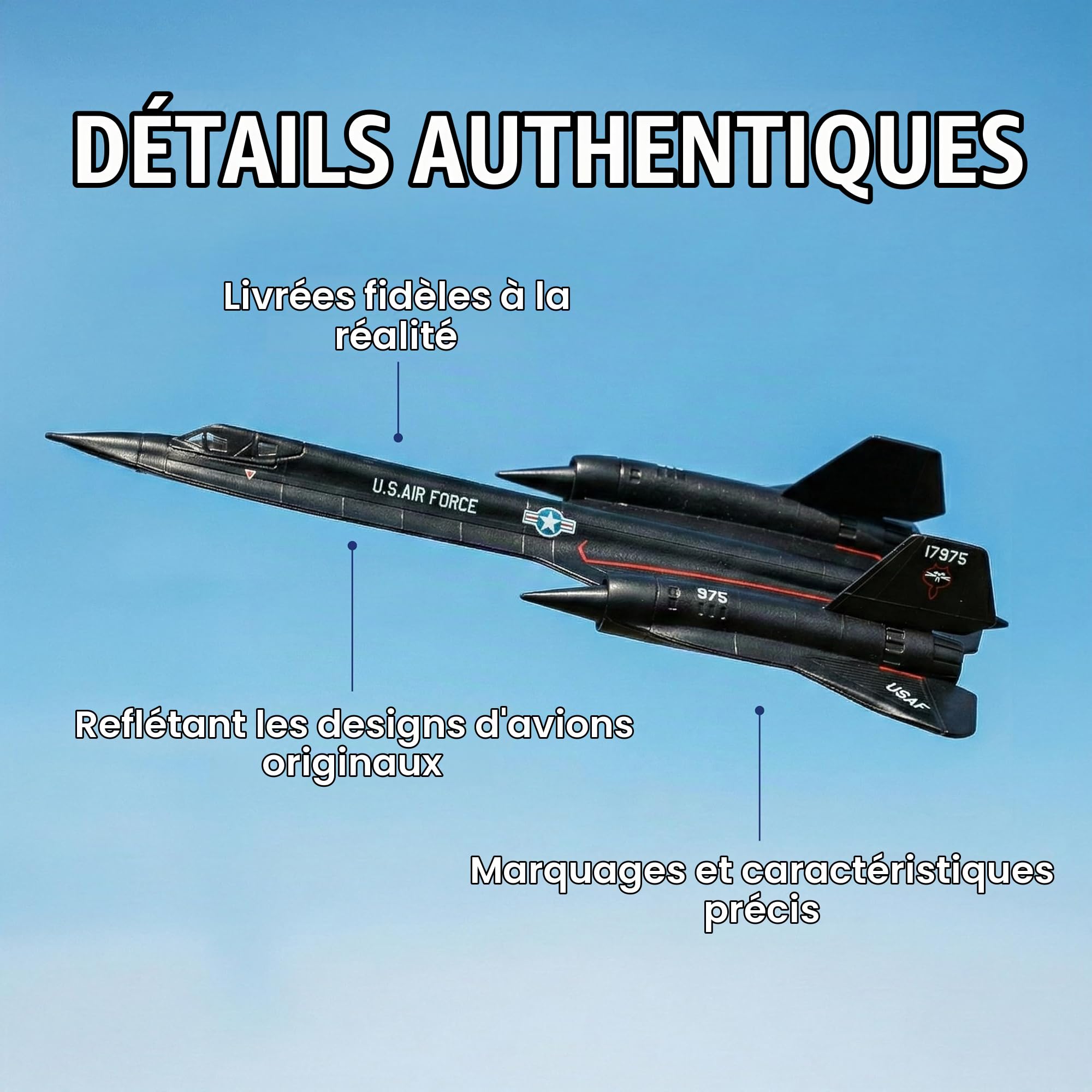 SR-71 Blackbird 1:200 Scale Strategic Reconnaissance Aircraft
