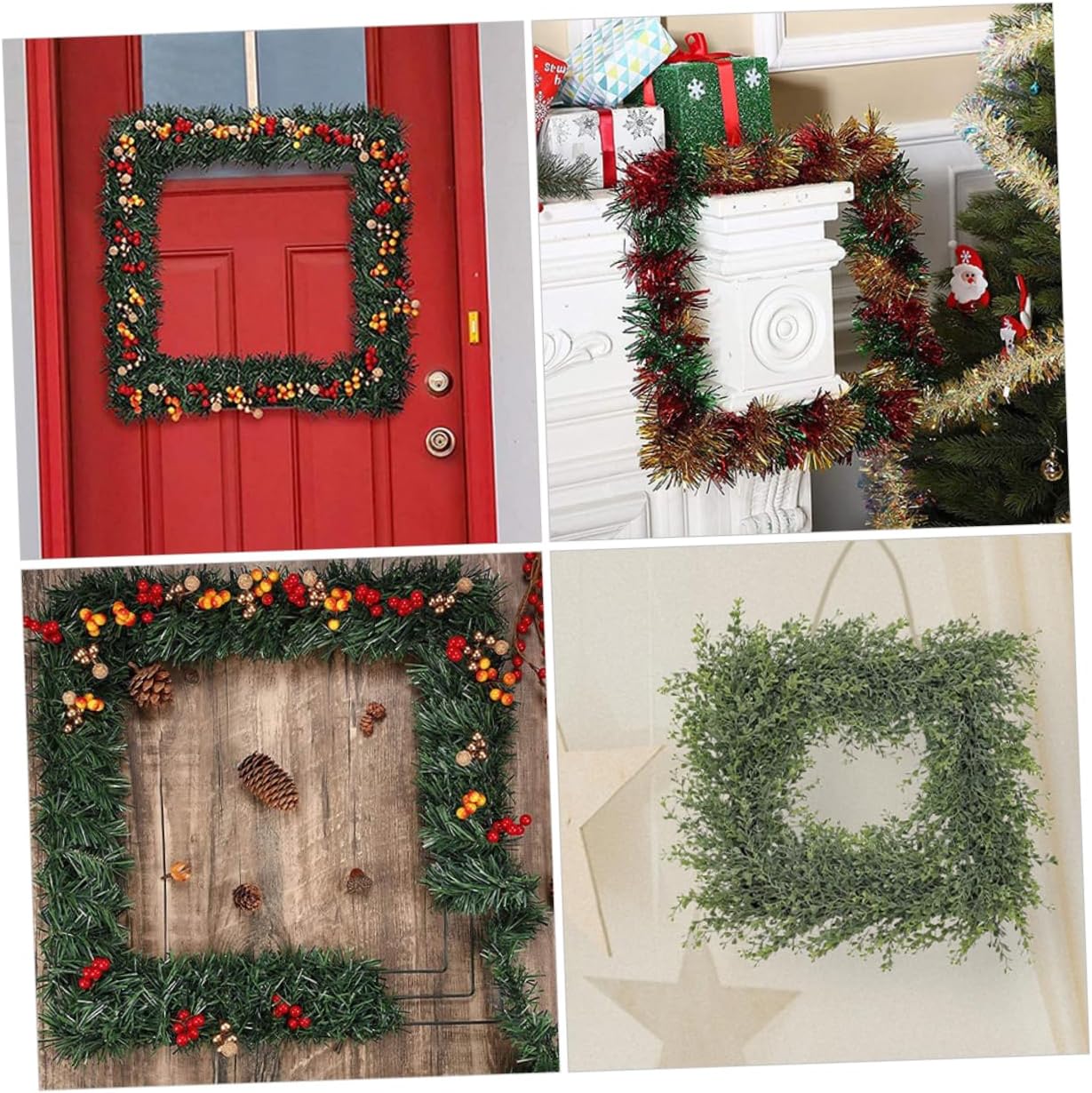 PRETYZOOM 3pcs Square Metal Wreath Frame for Flower Craft Projects Wreath Rack for Holiday Decorations and Unique Home Decor