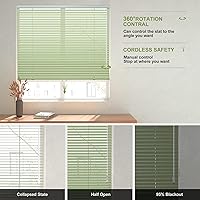 Vista 4 de Persianas horizontales sin cordones de aluminio de 1 pulgada para ventana, persianas personalizadas para oscurecer la habitación, persianas