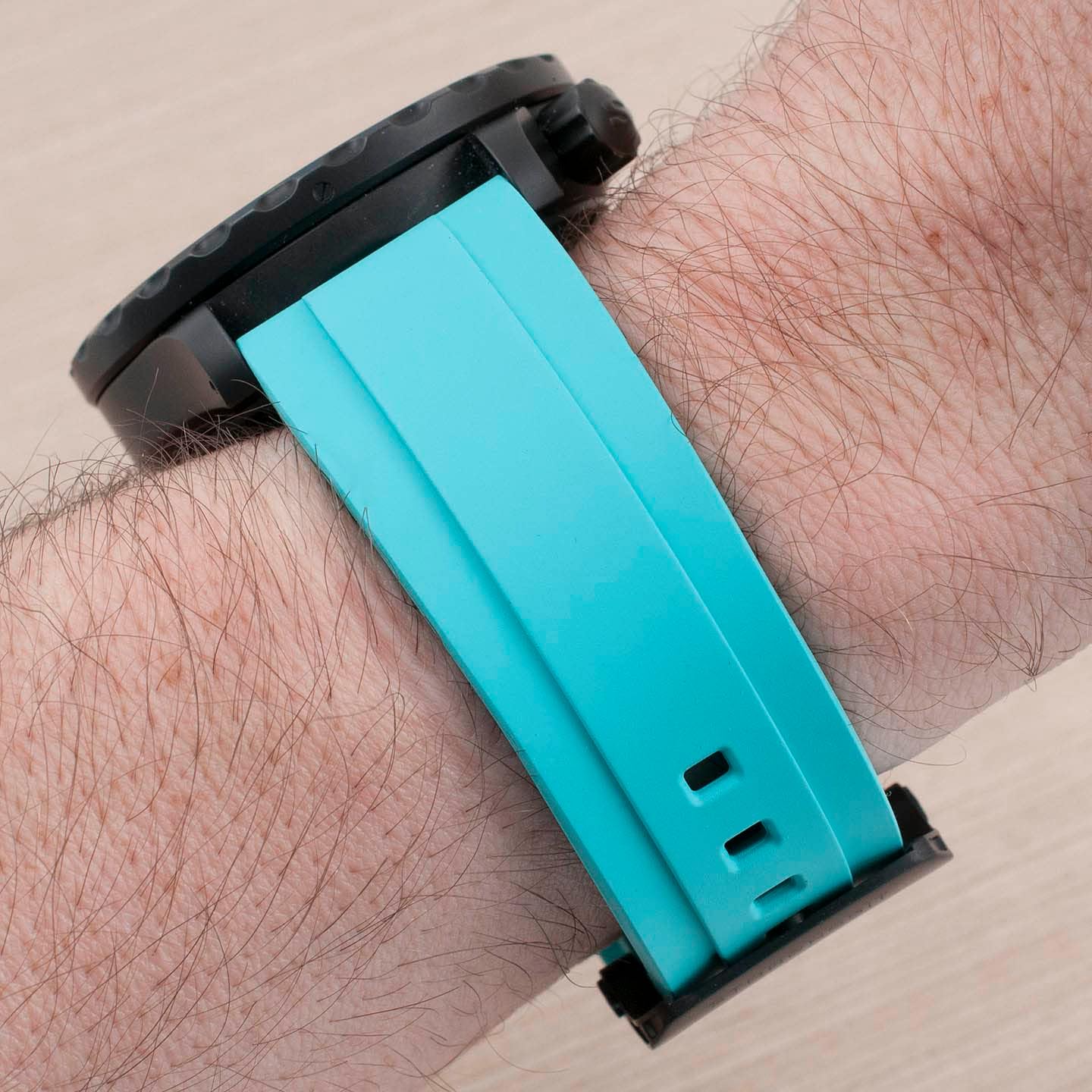 StrapHabit Spring Loaded Deployant Buckle Watch Clasp - Stainless Steel Deployment Clasp Fits FKM Rubber Watch Straps