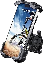 Lamicall Bike Phone Holder, Motorcycle Mount - Motorcycle Phone Holder, Handlebar Cell Phone Clamp, E-Bike Scooter Phone Clip for 4.7-6.8" Smartphones, iPhone 17 Air Pro Max, 16 15 Plus Mothers Day
