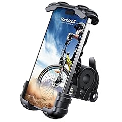 Lamicall Bike Phone Holder, Motorcycle Mount - Motorcycle Phone Holder, Handlebar Cell Phone Clamp, Scooter Phone Clip for iPhone 16 Pro Max/Plus, 15 Pro Max, S10, S20, More 4.7" to 6.8" Smartphones