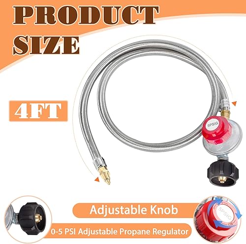 Miniatura 9 de Válvula adaptadora de accesorios de conexión rápida de gas propano de 38 pulgadas, accesorios de conexión rápida de gas natural de 38 pulgadas, kit