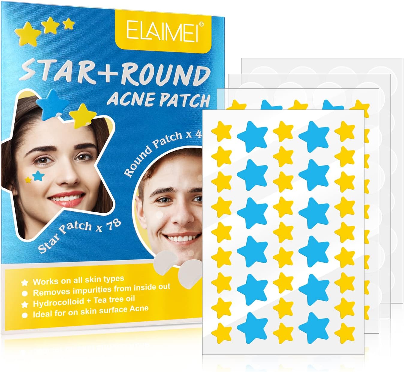 Acne Patch,Hydrocolloid Acne Patches For Face Zit Patch Acne Dots