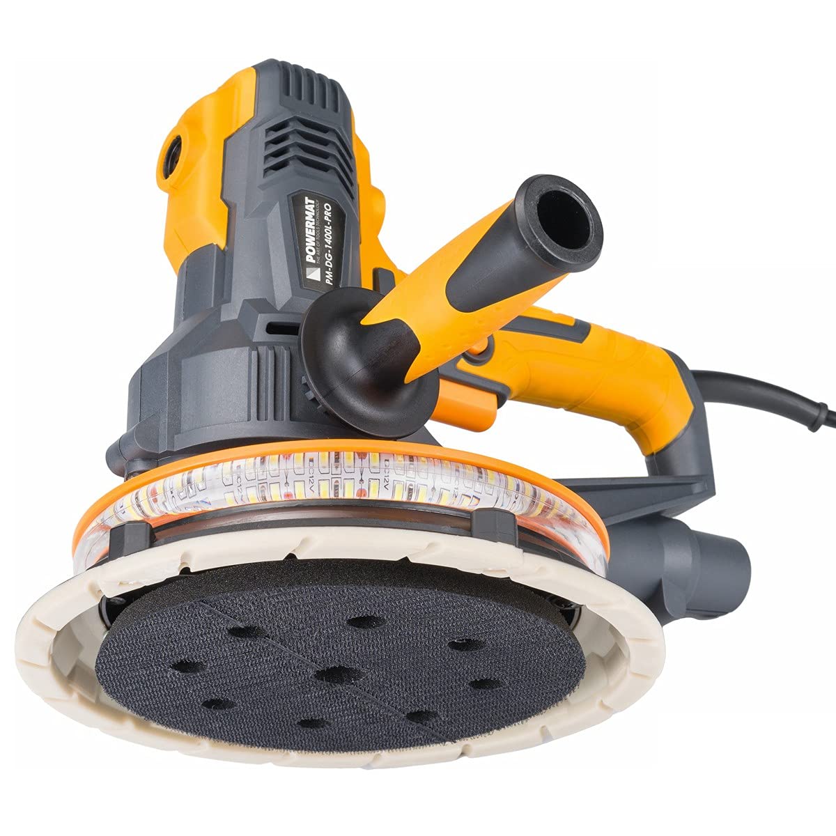 Lijadora de yeso de mano 1400 W LED 360° bolsa y 12 discos de lijado, Lijadora de pared, Herramientas eléctricas