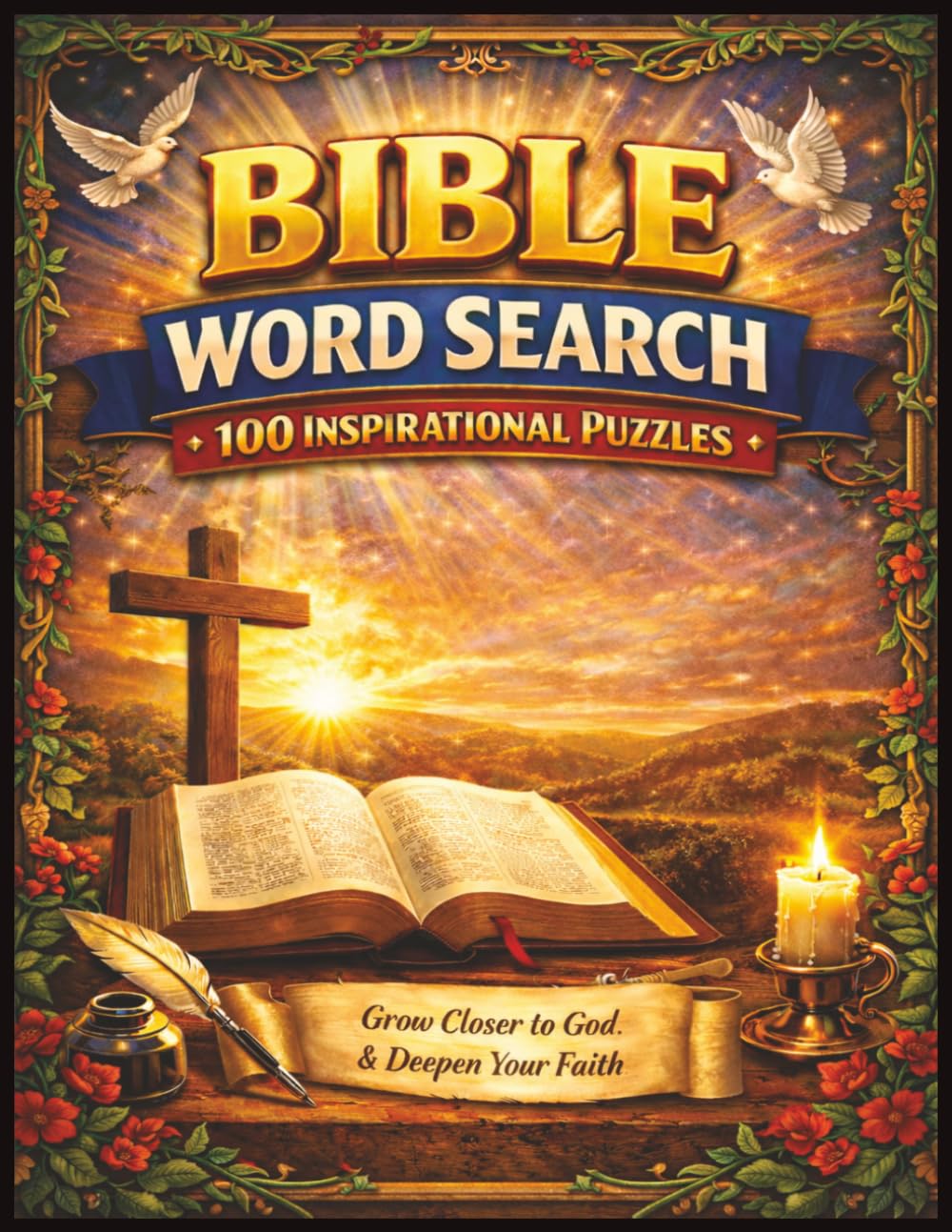 Bible Word Search Puzzle Book: 100 Inspirational Word Search Puzzles from the Bible: Fun and Uplifting Scripture-Inspired Word Search Puzzles for Adults, Teens, and Seniors