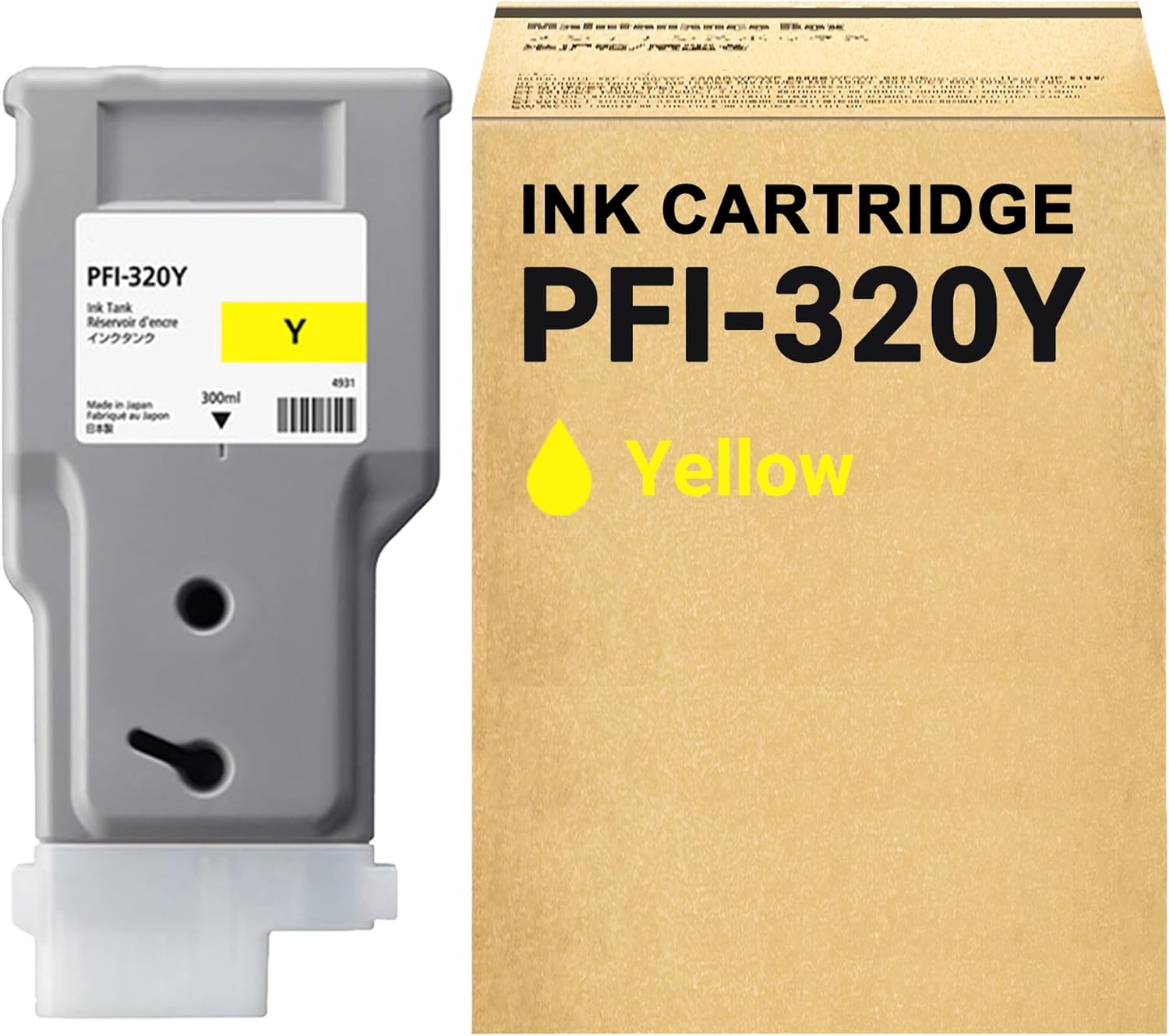 LCL Compatible PFI-320 PFI-320BK Black High Yield 300-ml Ink Cartridge (2890C001AA) Replacement for Canon PFI-320BK ImagePROGRAF GP-200 GP-300 TM-200 TM-205 TM-300 TM-305 TM-250 TM-255 TM-350 (1-Pack)