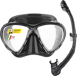 Cressi Big Eyes Evolution Schnorchelmaske - Taucherbrille Erwachsene - Minimales Innenvolumen - Schnellverstellung Schnallen