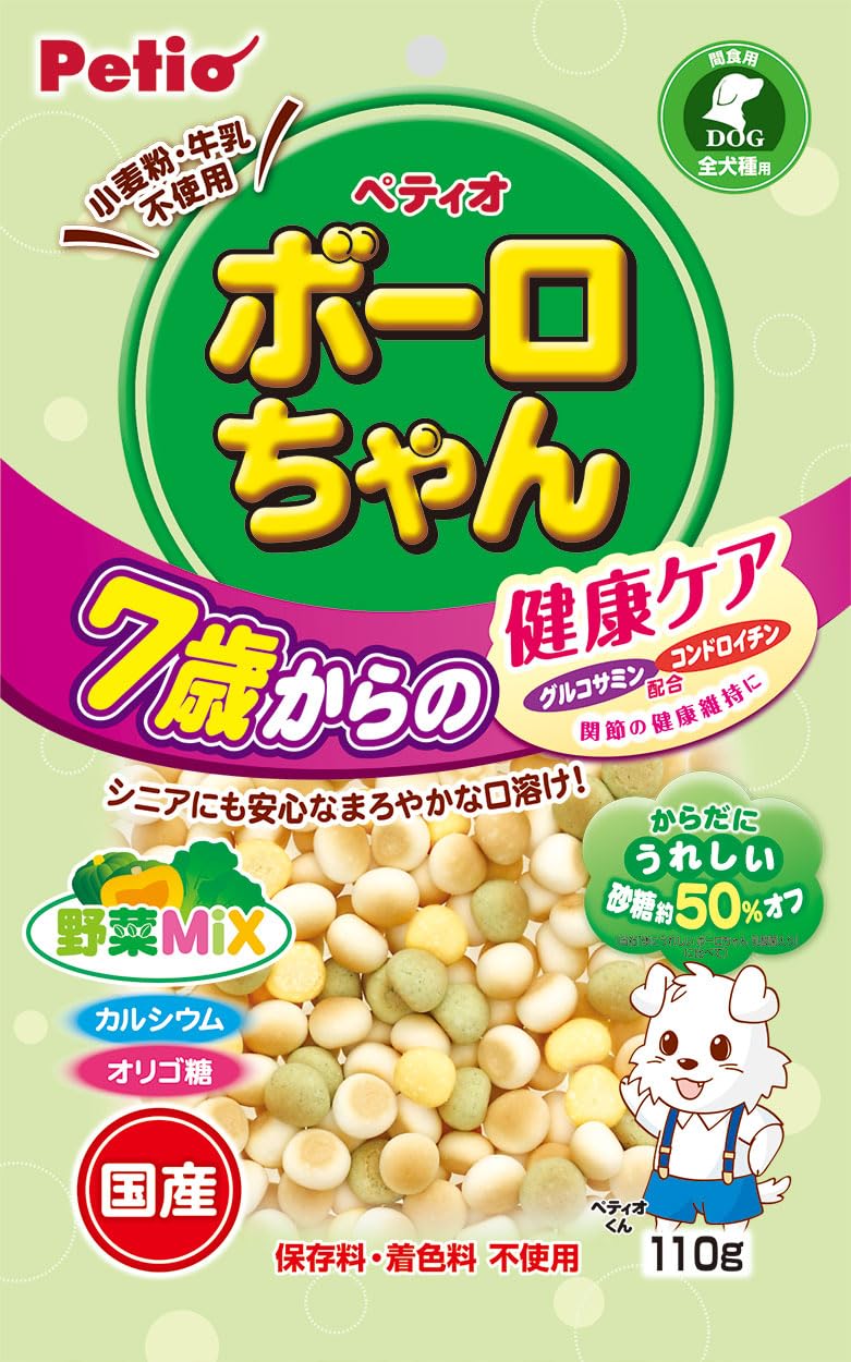 ペティオ (Petio) 体にうれしい ボーロちゃん 7歳からの健康ケア 野菜Ｍ…