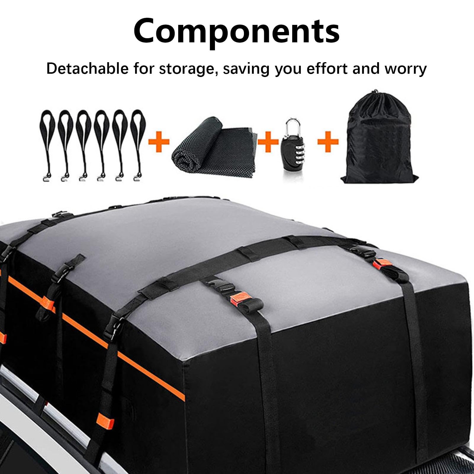 Sacca Portabagagli per Tetto Auto Contenitore Impermeabile Per Bagagli Da | Supporto per Bagagli da Tetto per Viaggi in Auto Avventura Camping Famiglia e Attività Outdoor
