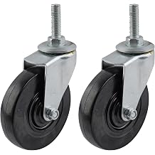 Shepherd Hardware 9196 4  n  G vde Tekeri, Yumu ak Lastik Tekerlek, 1/2  n  G vde  ap , 120lbs Y k Kapasitesi 2 paketi