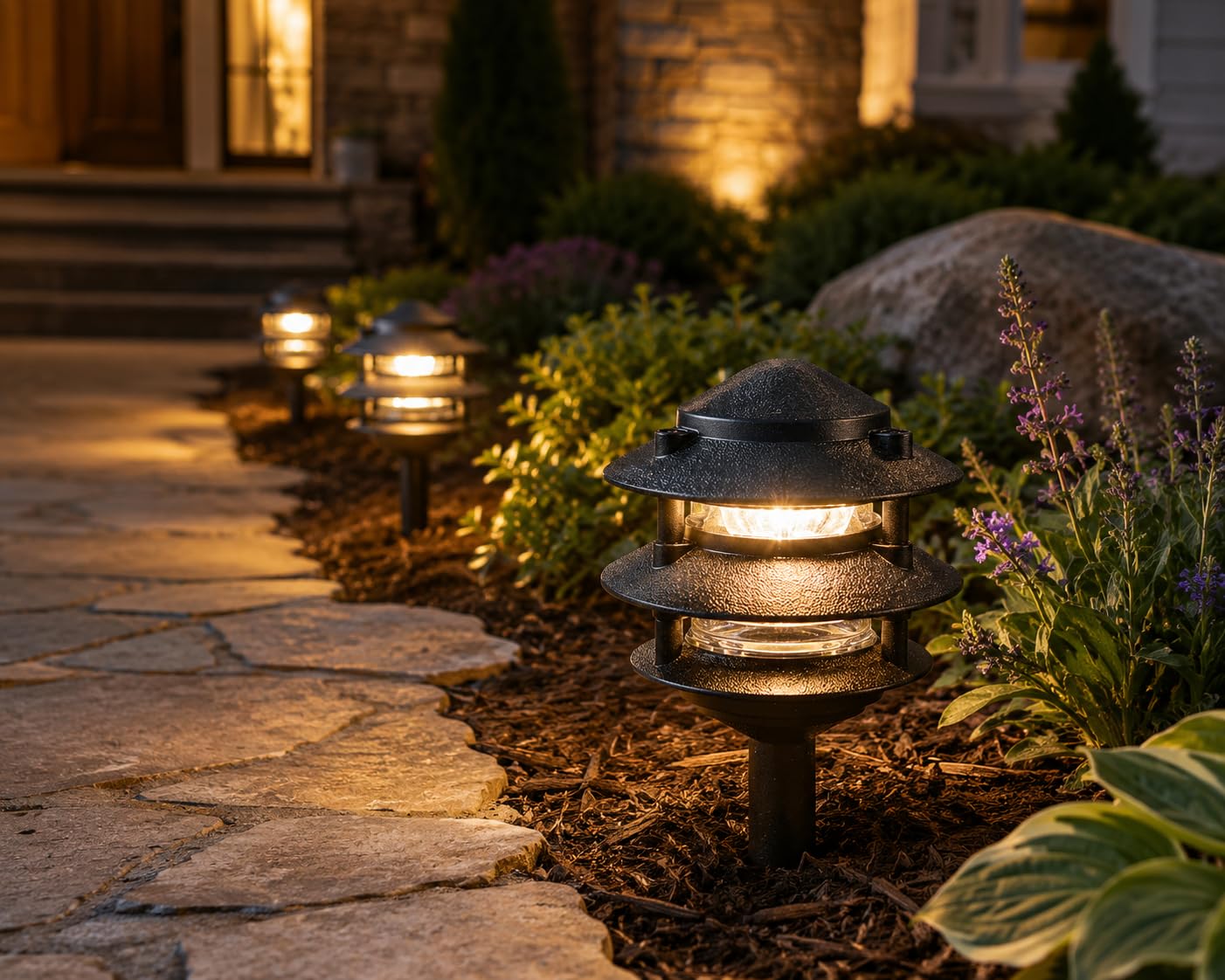 Generation Lighting 9226-12 Single Light Outdoor Path Fixture with