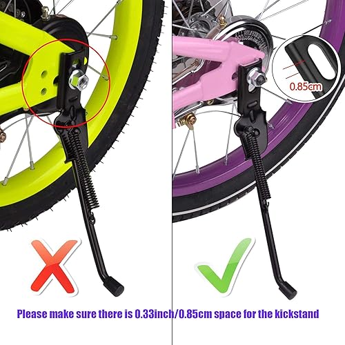 Miniatura 6 de SEISSO Soporte de bicicleta para niños de 12, 14, 16, 18 pulgadas, aleación de aluminio, parte trasera, soporte plegable, soporte para bicicleta de