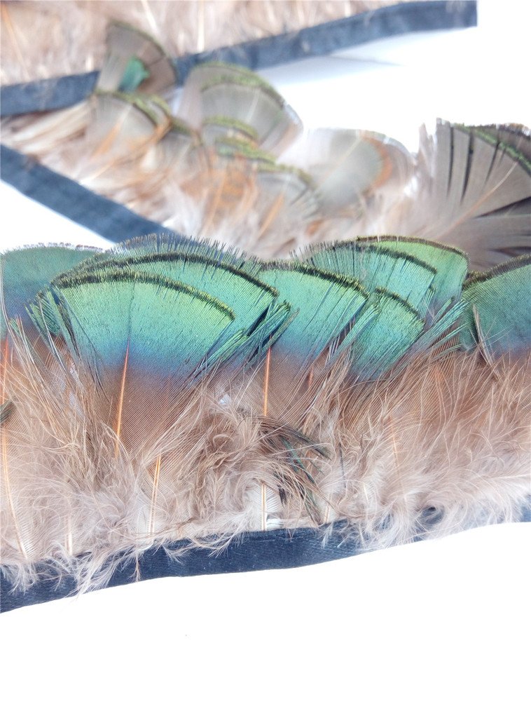 Striscia Di Piume D'Oca 2 Metri - 29 Colori Per Costumi, Artigianato E Decorazioni