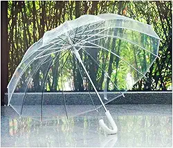 Guarda chuva transparente 8 varetas unisex