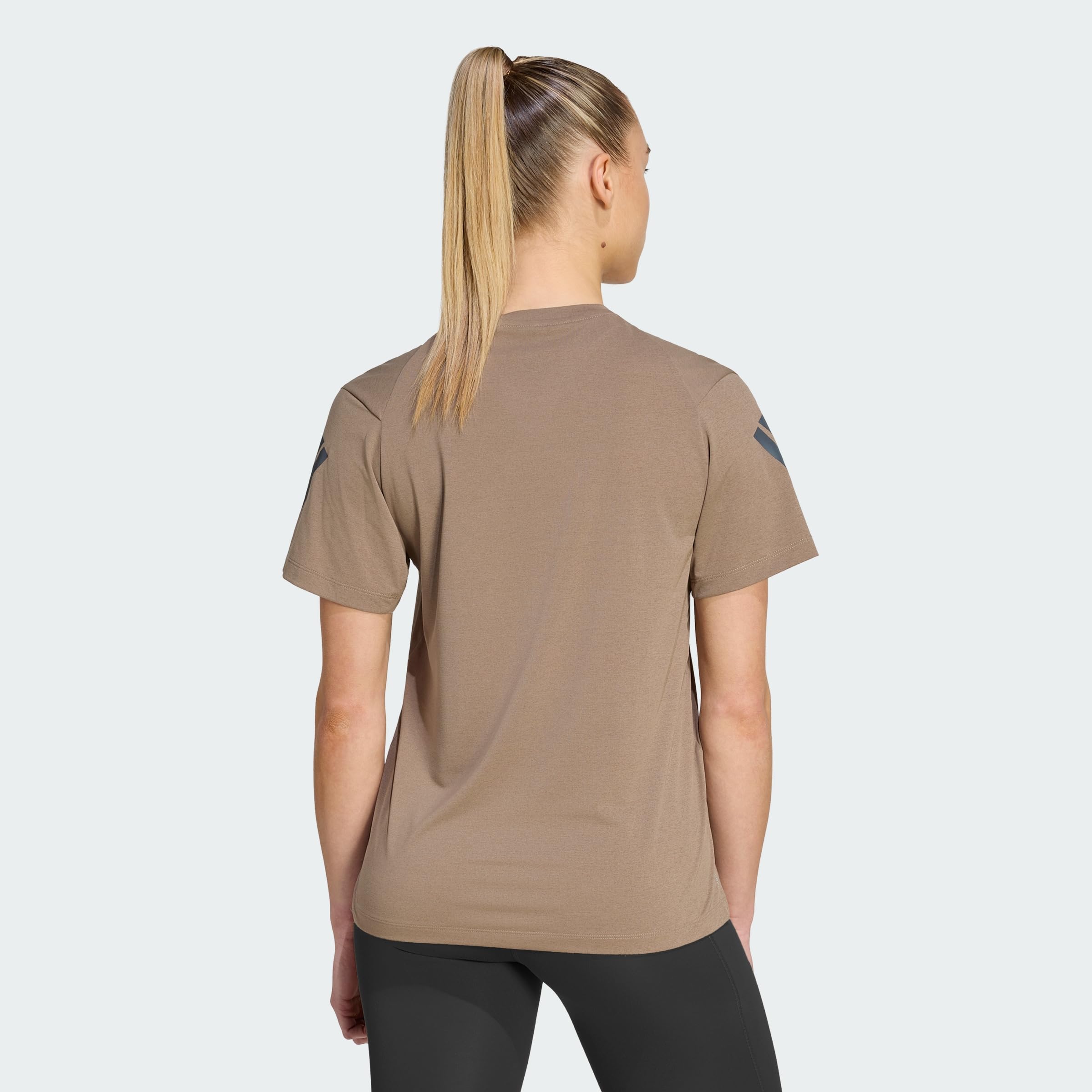 adidas Kobiety Adi365 Running Climacool Shirt, Khaki Six/black, XXL