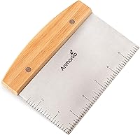Anmarko Stainless Steel Bench Scraper Chopper - Multipurpose Dough Cutter Griddle Scraper for Kitchen BBQ Bakery