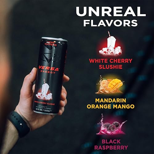 Miniatura 5 de VERSA Energy by PEScience, bebida energética sin azúcar, 125 mg de cafeína, perfectamente carbonatada, mango de naranja mandarina, caja de 12