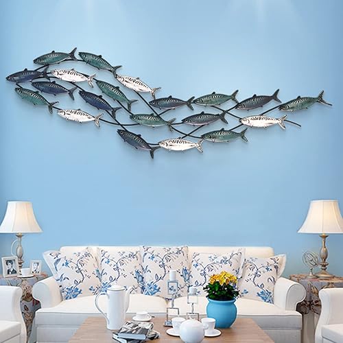 edaknez Metal Fish Wall Art, Large Fish Wall Decor for