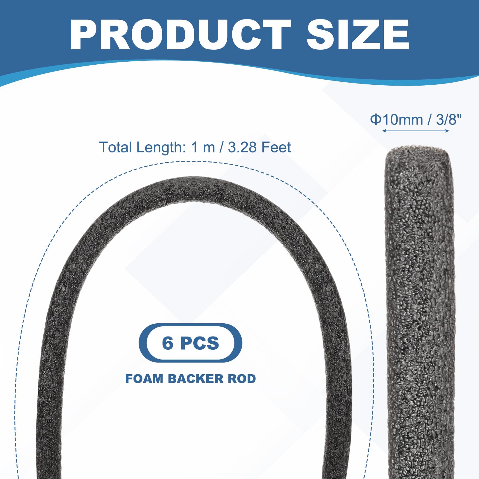 PATIKIL Backer Rod 3/8 In x 3.3 Ft - Image 2