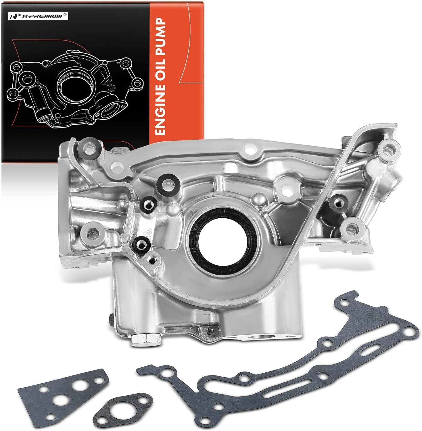 A-Premium Standard Volume Oil Pump with Gasket Compatible with Dodge Stealth 1993-1996 & Mitsubishi Diamante 1992-1995, 3000GT 1992-1999, 3.0L