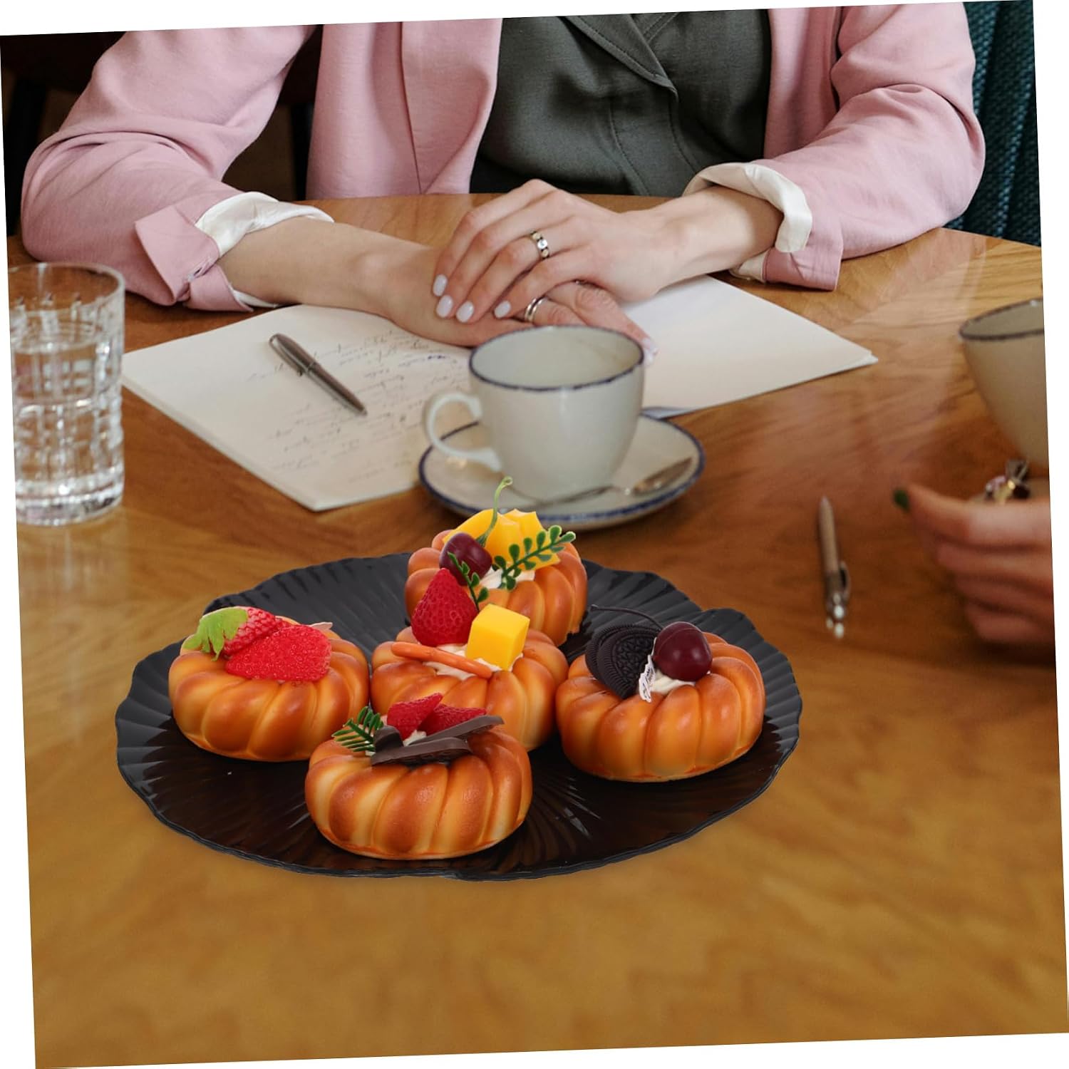 Alipis 5pcs Stylish Petal-shaped Plates For Restaurants Reusable Cutlery Tray For Home Wedding Birthday Party Supplies Tableware Steak Plate