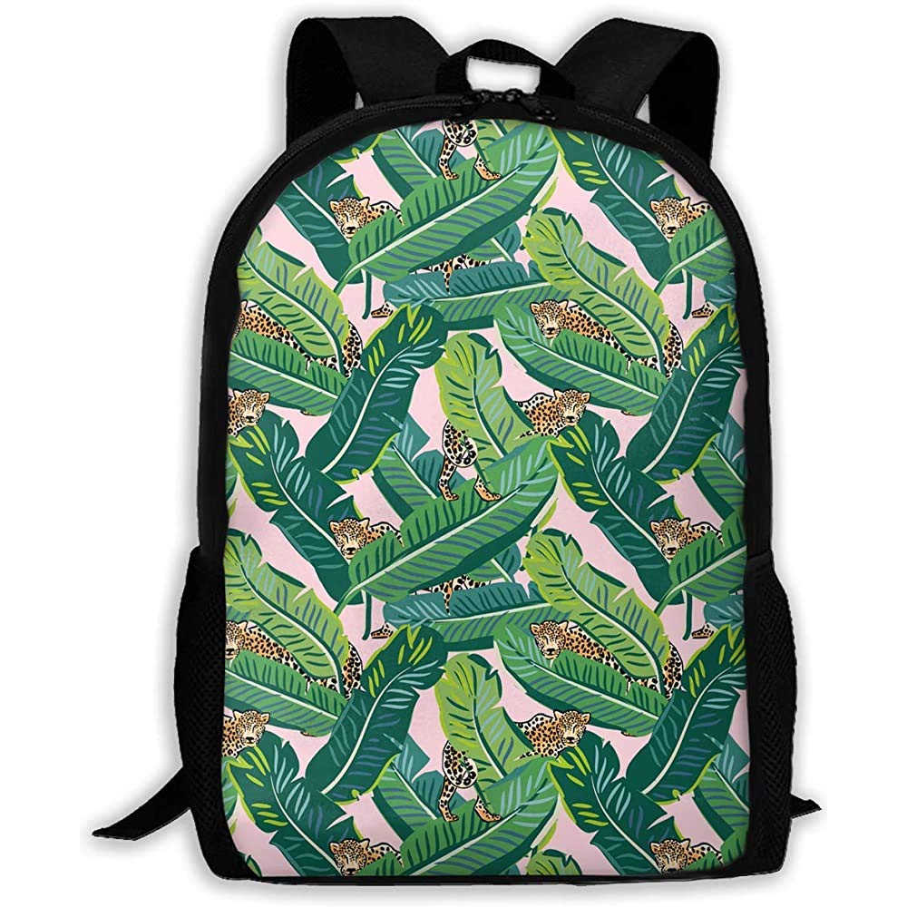 Lightweight Basic Bookbag,Casual Shouder Knapsack,Men/Women Travel Backpack,Tropical Safari for Adult/Teens,Student School Daypack,Laptop Business Rucksack