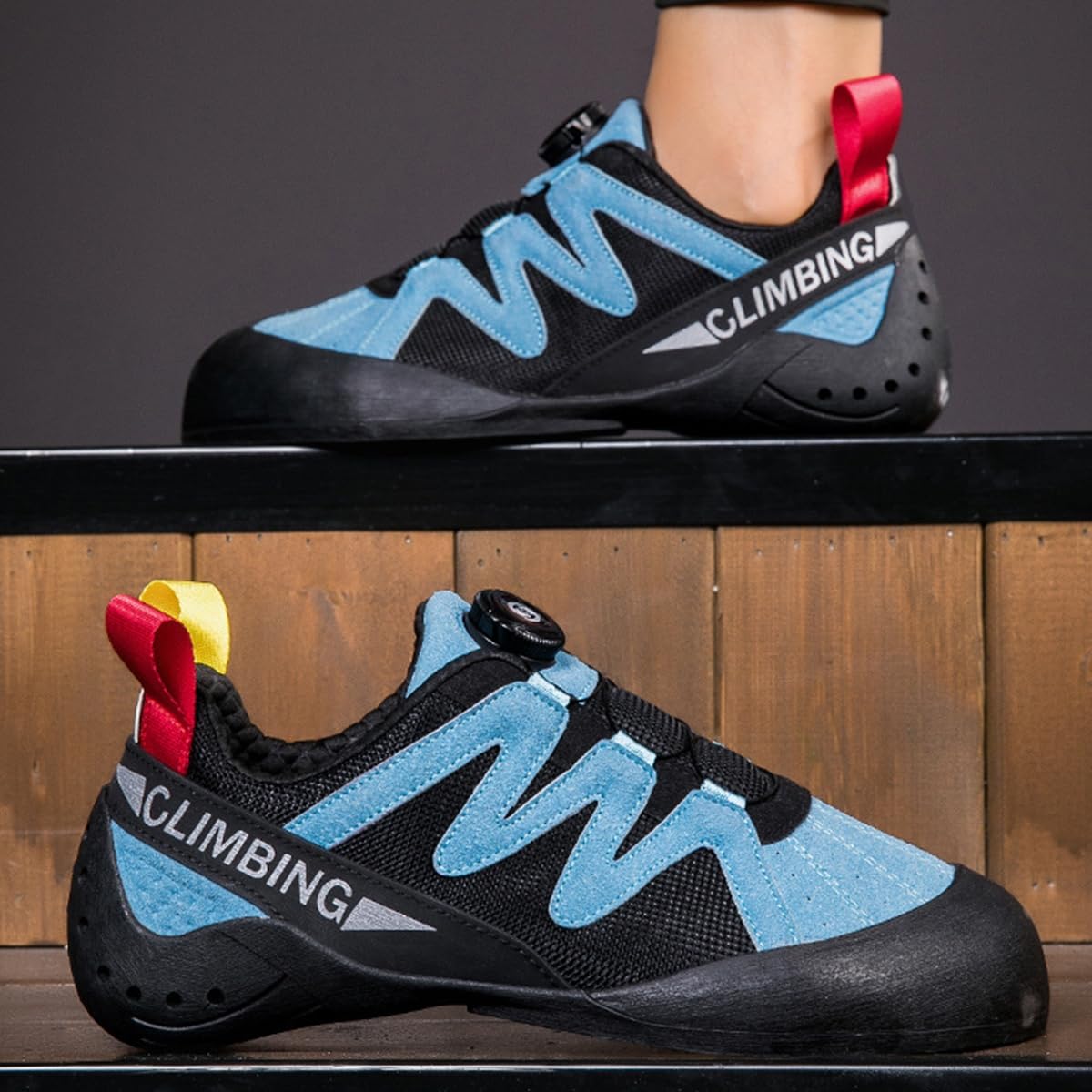 Scarpe da Arrampicata da Uomo Antiscivolo Scarpette Boulder Indoor Adatta al Piede Adatto agli Scalatori Che Amano L'Arrampicata su Roccia