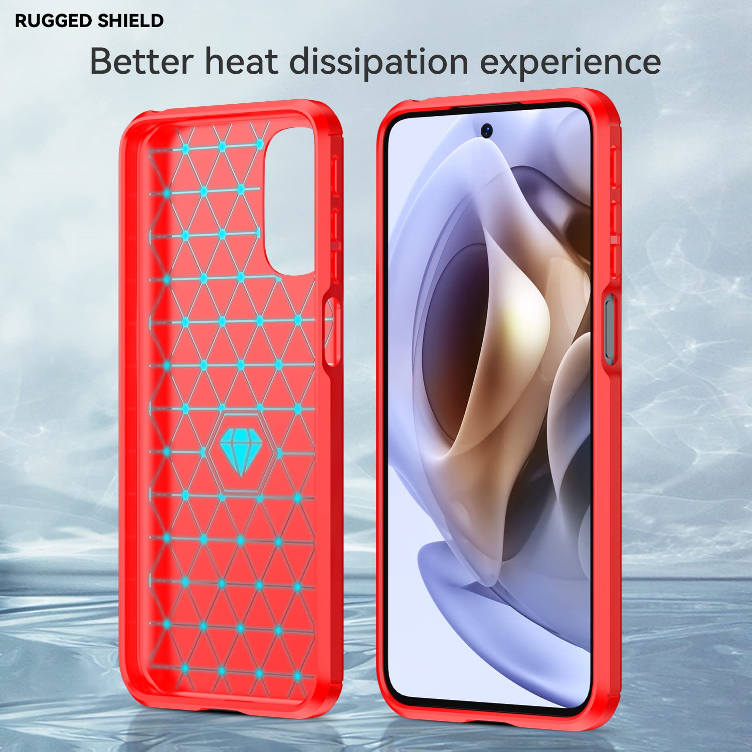 Cover Per Motorola Moto G31, Custodia Antiurto In TPU Flessibile, Blu, Con Tecnologia Air Cushion