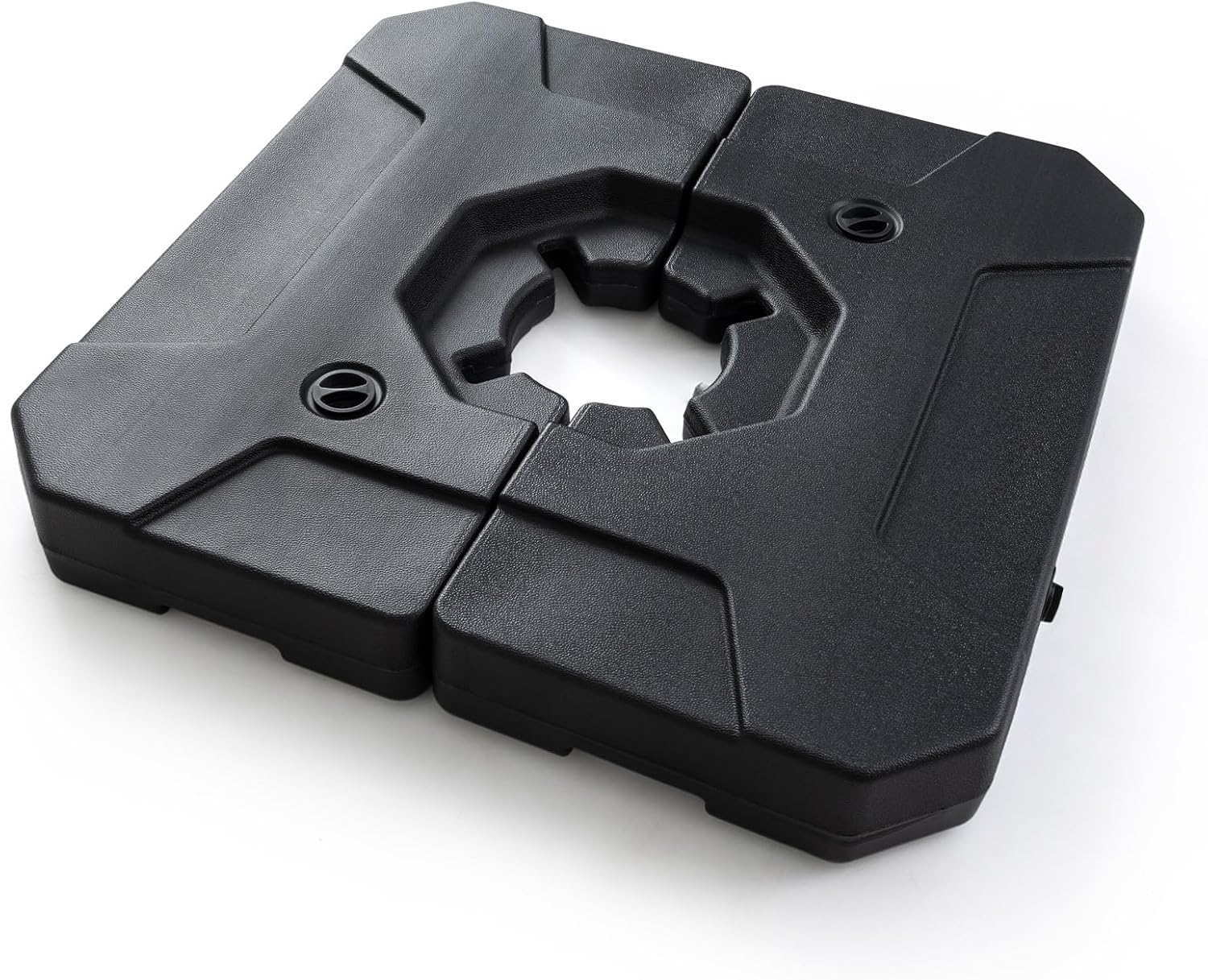 Tangkula 2-Piece Cantilever Umbrella Base, 274 Lbs HDPE Square Offset Umbrella Stand with Water & Sand Filled Weight, Handles, Outdoor Umbrella Base Plates for Yard, Poolside & Deck