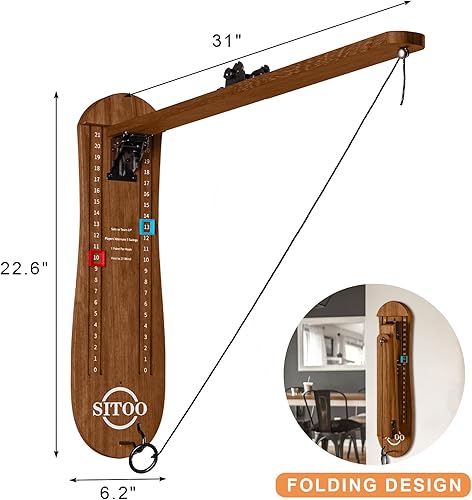 Miniatura 3 de Juego de Lanzamiento de Anillos para Adultos, Juegos al Aire Libre, Juego de Gancho y Anillo con Brazo Plegable