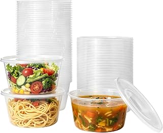 Small Plastic Containers with Lids, BPA Free Food Containers with | Leak-proof Food Containers Small Microwave Safe, Small Jars for Sauces, Dips, Spices