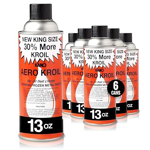 Miniatura 13 de Kroil Aerokroil Penetrant - Lubricante penetrante de óxido - Aceite inhibidor de la corrosión para cadenas, bisagras y piezas metálicas pegadas, uso