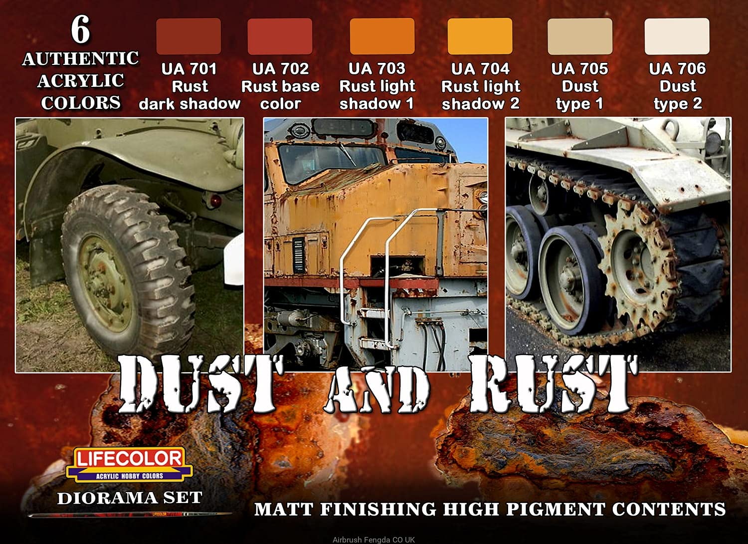 Diorama Set LifeColor CS10 DUST and RUST